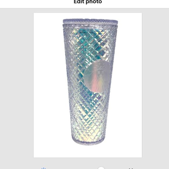 Starbucks Jeweled faceted 2022 Holiday Iridescent Tumbler 24oz drink cup Venti - Picture 1 of 8